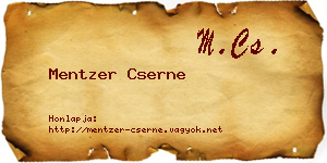 Mentzer Cserne névjegykártya